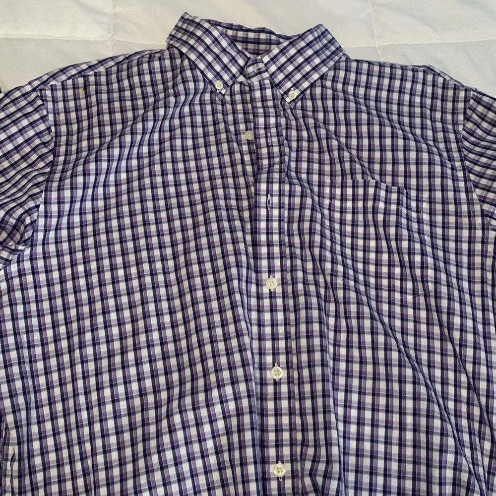 XL IZOD button up navy/purple